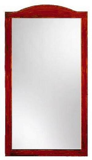 Zrcadlo 60 x 100 cm hnědý dřevěný rám portál URAN